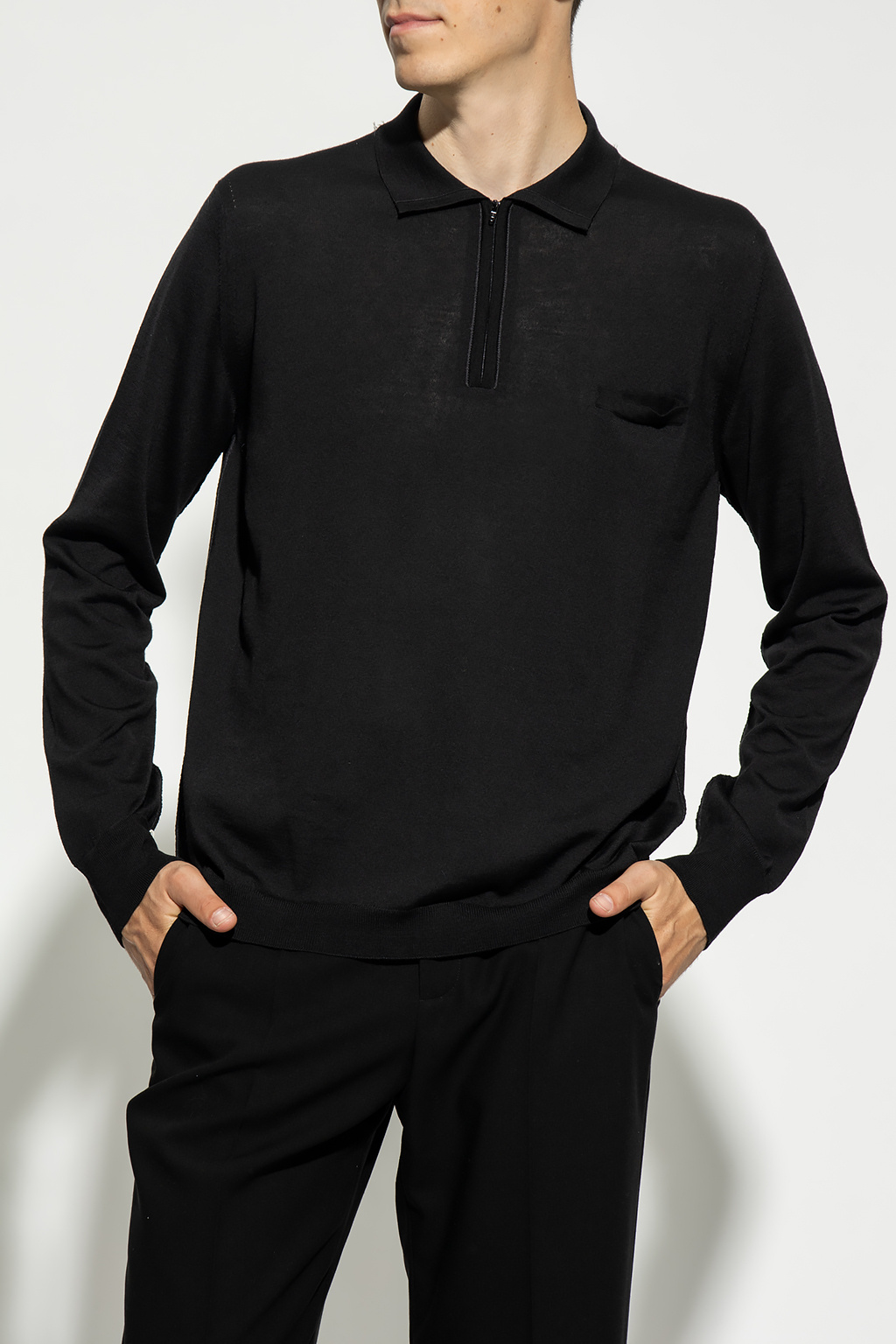 SchaferandweinerShops Japan - Black Polo shirt with long